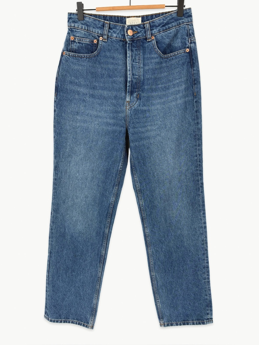 DÔEN Diana Jean Size 28 Bleu D’Hier Organic Cotton High Rise Straight Leg Jeans